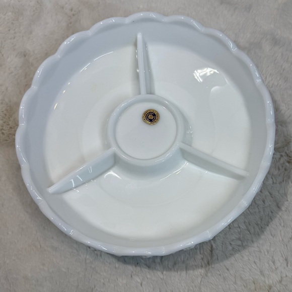 Westmoreland Other - Vintage Westmoreland Milk Glass divided relish dish in Paneled Grape pattern